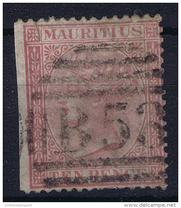 Mauritius 1863 Mi 34 Used 1 Side Imperforated - Maurice (...-1967)