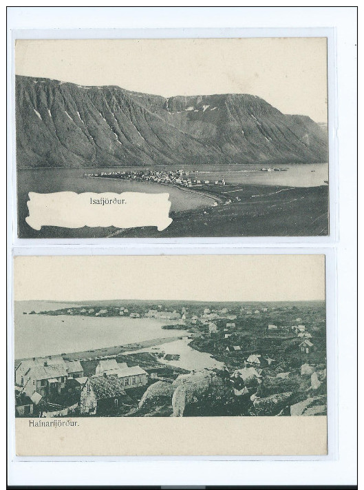 2 CARTES ISLANDE HAFNARFJORDUR ISAFJORDUR 2 Scans (R2 FREE SHIPPING REGISTERED) - Islande