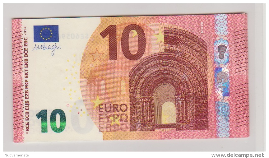 DRAGHI NUOVO TIPO  BANCONOTE DA EURO 10  SE ITALIA S003.. UNC FDS - 10 Euro