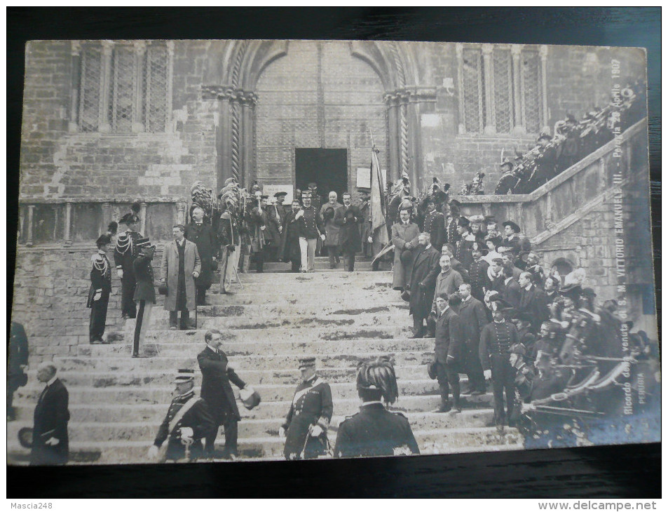 Perugia Ricordo Esposizione  Visita Re Vittorio Emanuele III Del 20.04.07 - Usata 6.5.1907 - Perugia