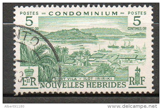 N HEBRIDES 5c Vert 1957 N°175 - Oblitérés