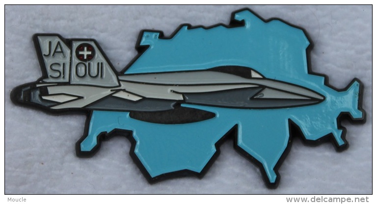 VOTATIONS POUR LES AVIONS F/A 18 HORNET - JA,SI,OUI  - 500 EXEMPLAIRES - CARTE DE LA SUISSE             (11) - Aviones