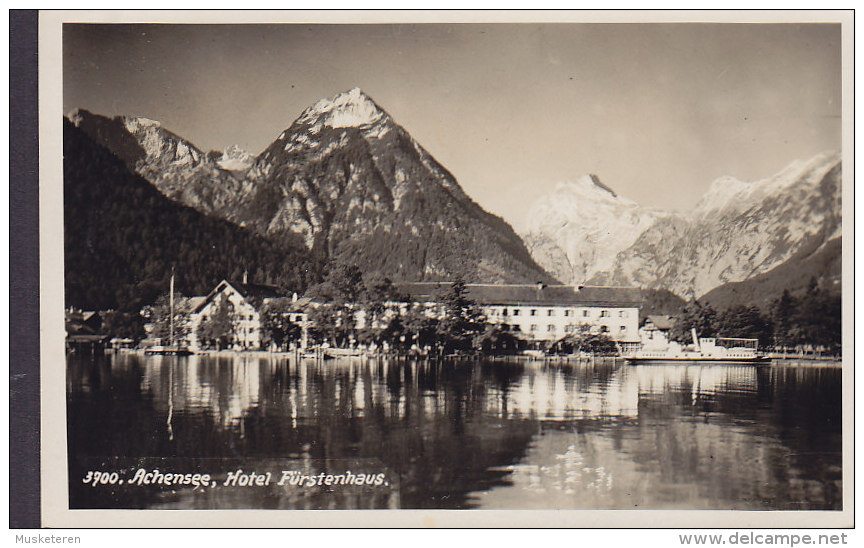 Austria PPC 3700. Achensee, Hotel Fürstenhaus Slogan "Besuchet Achensee" PEPTISAU 1933 Sweden Echte Real Photo (2 Scans) - Achenseeorte