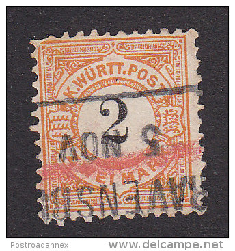 Wurttemberg, Scott #71, Used, Number, Issued 1886 - Other & Unclassified