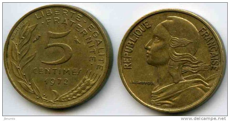 France 5 Centimes 1972 GAD 175 KM 933 - 5 Centimes