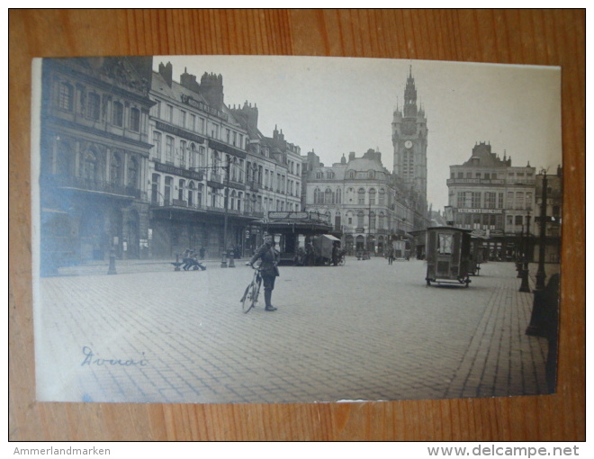 Fotokarte 1. WK: Douai, Strassenansicht - Autres & Non Classés