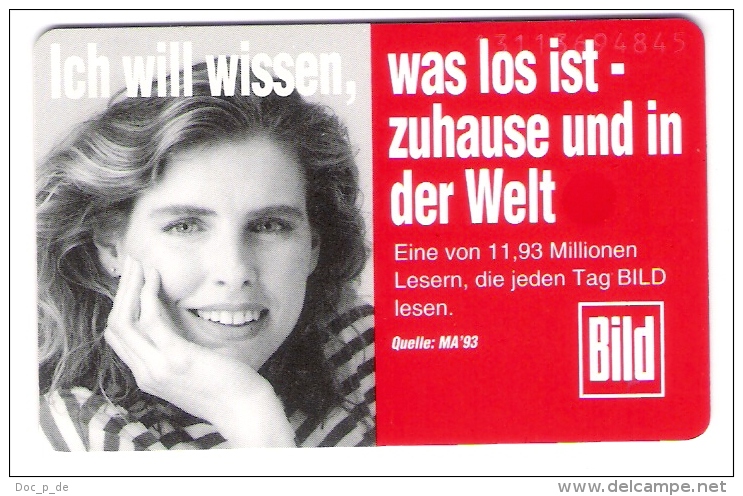 Germany  - O431A  11/93 Bild Zeitung - 1.500 Ex. - O-Series: Kundenserie Vom Sammlerservice Ausgeschlossen