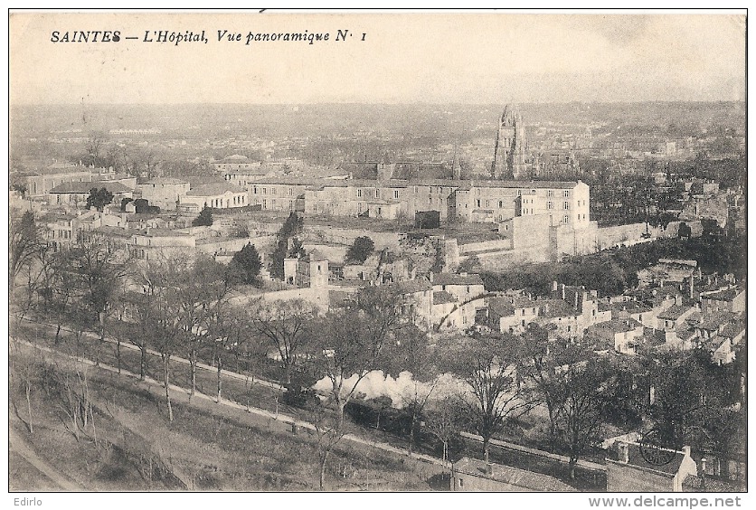 -17-  SAINTES L'hopital Vue Panoramique  Timbrée TTB - Saintes