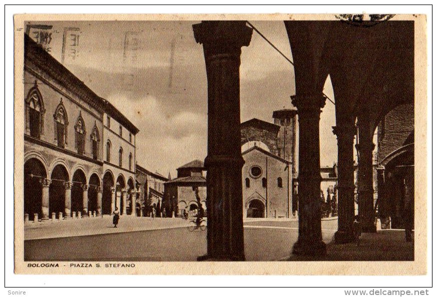 BOLOGNA 1949 - PIAZZA S.STEFANO - ANNULLO A TARGHETTA CASTROCARO TERME - FORMATO PICCOLO - C434 - Bologna