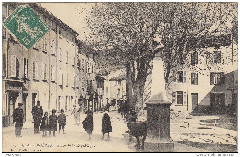 83  COLLOBRIERES /  PLACE DE LA REPUBLIQUE    /////  REF  OCT. 14 / N° 4293 - Collobrieres