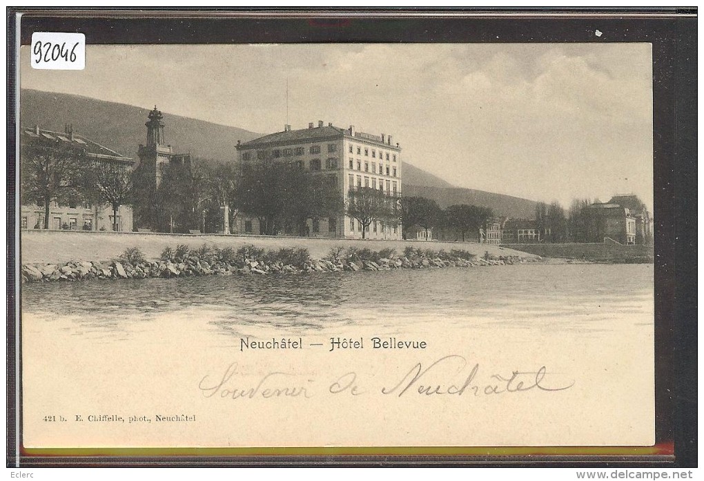 NEUCHATEL - HOTEL BELLEVUE - TB - Neuchâtel