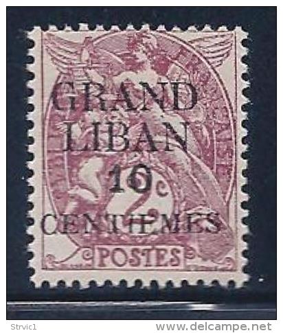 Lebanon, Scott # 1 Mint Hinged France Stamp Surcharged Type 2, 1924 - Lebanon