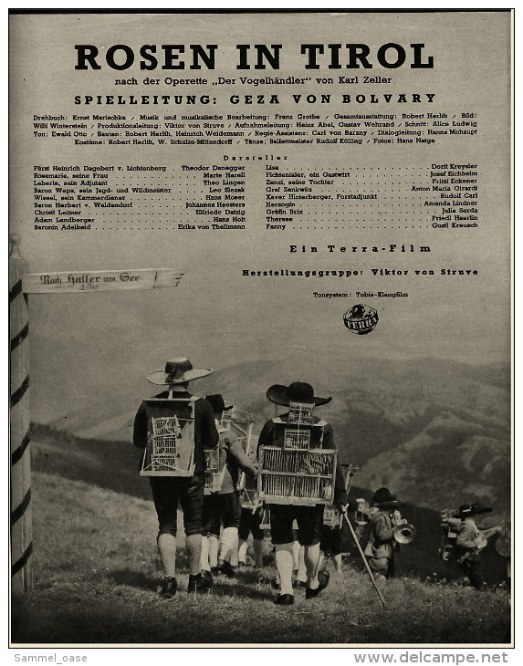 "Illustrierter Film-Kurier"  "Rosen In Tirol" Mit Theodor Danegger , Marte Harell - Filmprogramm Nr. 3148 Von 1940 - Zeitschriften