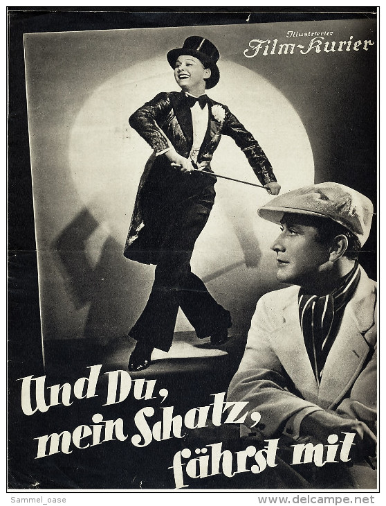 "Illustrierter Film-Kurier" "Und Du Mein Schatz, Fährst Mit " Mit Marika Rökk , Söhnker - Filmprogramm Nr. 2576 Von 1937 - Magazines