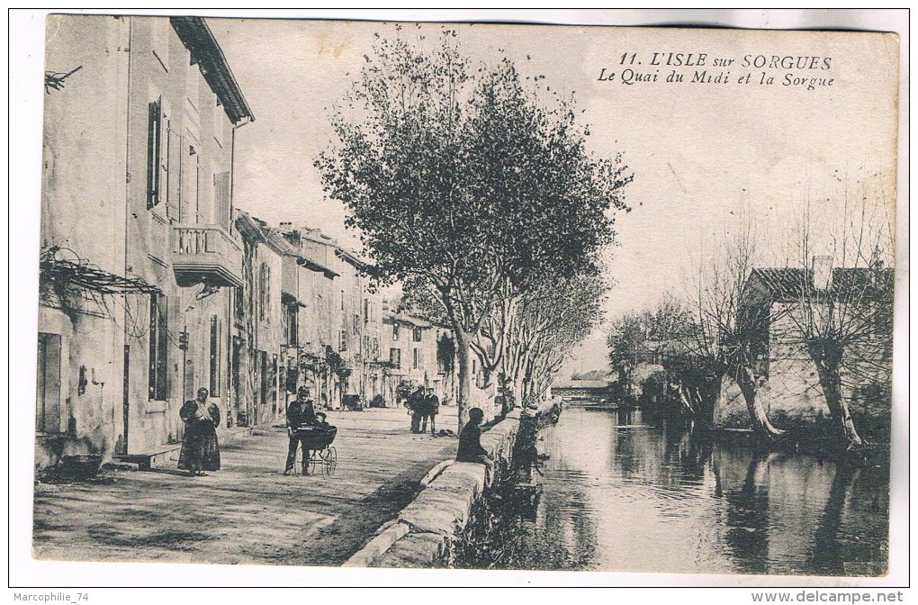 L´ISLE SUR  SORGUES  QUAI DU MIDI ANIMEE - L'Isle Sur Sorgue