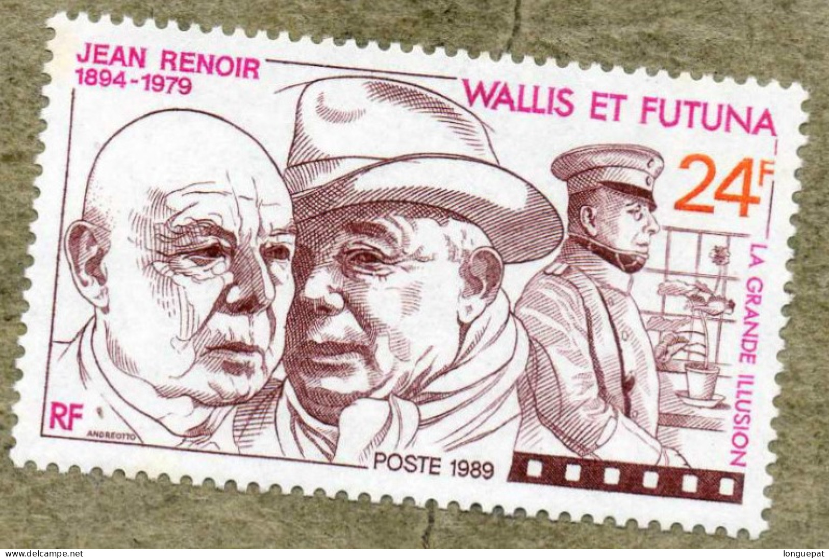 WALLIS Et FUTUNA  : Cinéma :Jean RENOIR, Cinéaste Français- Portraits De Renoir Et Eric Von Stroheim - 10 Ans De Sa Mort - Unused Stamps