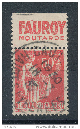 Paix 50c Rouge Type II Pub Fauroy Moutarde - Other & Unclassified