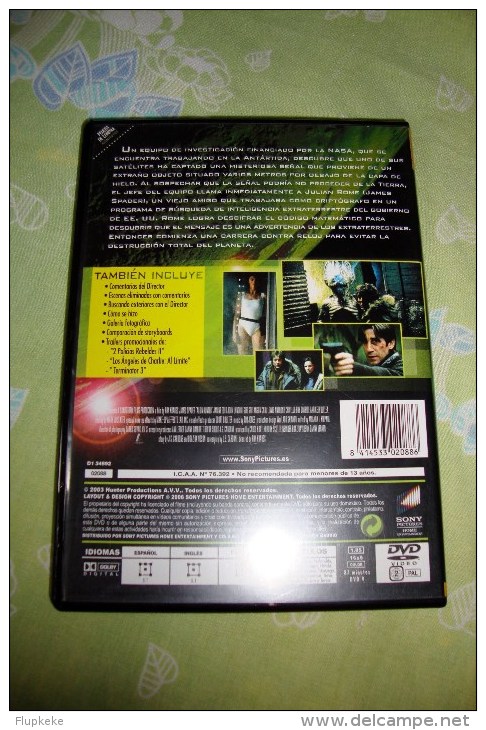 Dvd Zone 2 Alien Hunter  Versions Espanol - Originale - Italienne 2003 - Horreur