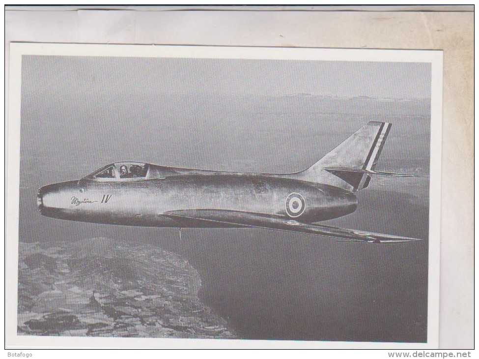 CPM DASSAULT MYSTER IV 01, FRANCE 1952!! - 1946-....: Moderne