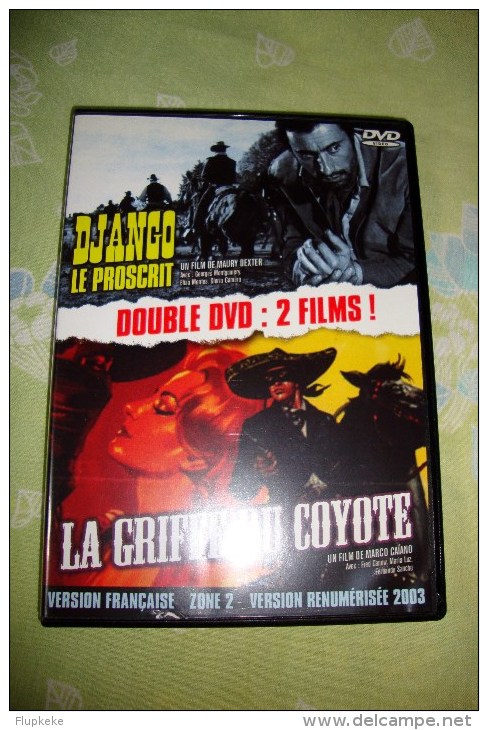Dvd Zone 2 Django Le Proscrit + La Griffe Du Coyotte Versions Françaises - Western