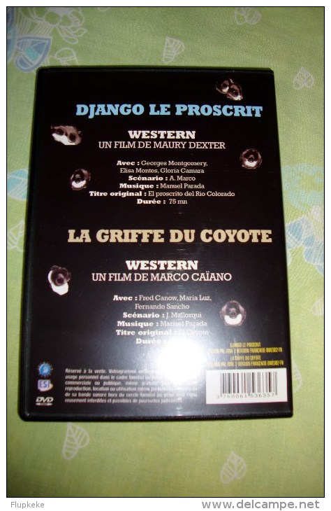 Dvd Zone 2 Django Le Proscrit + La Griffe Du Coyotte Versions Françaises - Western / Cowboy