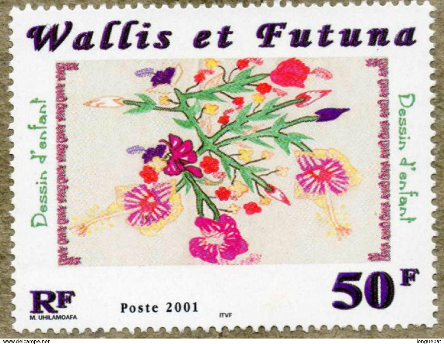 WALLIS Et FUTUNA  : Dessin D'enfants : Fleurs - Enfance - - Unused Stamps