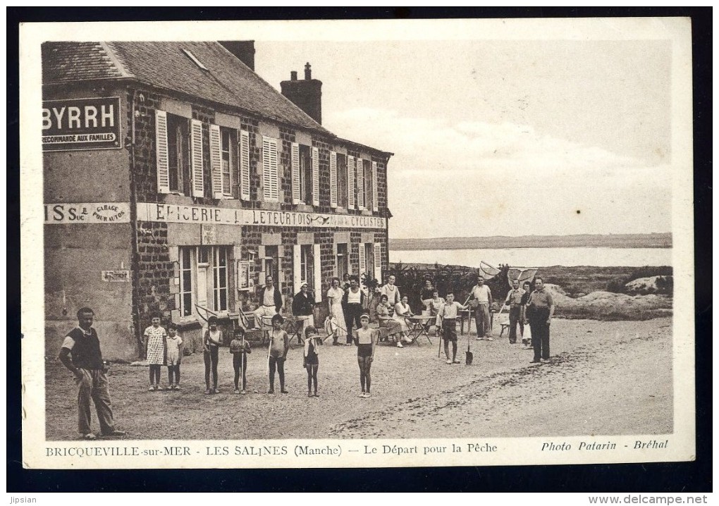 Cpa Du 50 Bricqueville Sur Mer - Les Salines -- Le Départ Pour La Pêche       - Bréhal AO19 - Brehal