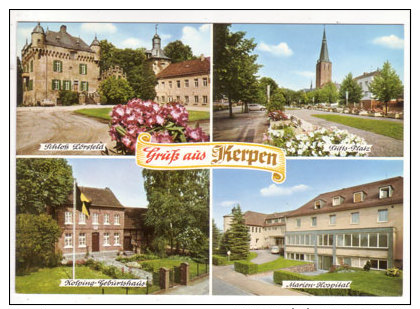 Kerpen , Mehrbildkarte , Schloß Lörsfeld - Stifts Platz - Kolping Geburtshaus - Marien Hospital - Kerpen