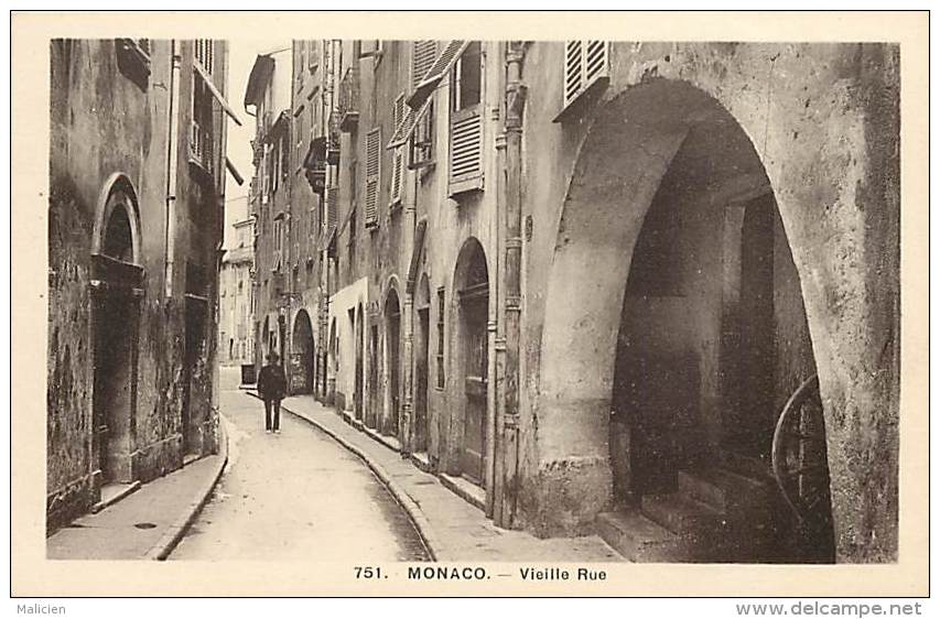 Ref  B954- Monaco - Vieille Rue  - Carte Bon Etat - - Autres & Non Classés