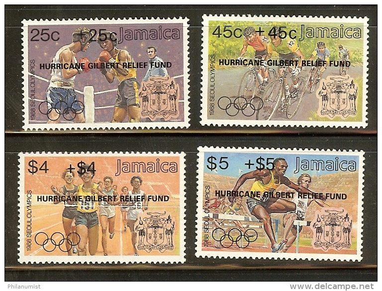 JAMAICA HURRICANE GILBERT RELIEF FUND SEOUL OLYMPICS 1988 SEMI POSTAL MNH !! - Summer 1988: Seoul