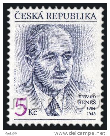 Czech Republic - 1994 - 110 Anniversary Since Birth Of Edvard Benesh - Mint Stamp - Unused Stamps