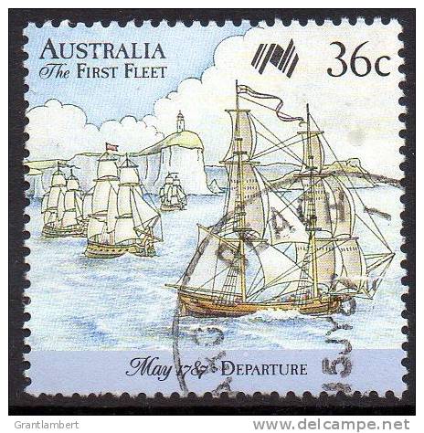 Australia 1987 Bicentenary First Fleet DEPARTURE - 36c Fleet In Channel Used SG 1063 - Used Stamps