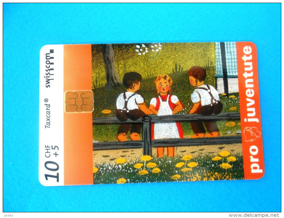 PRO JUVENTUTE - Childrens Paintings Peinture ( Switzerland Taxcard Card ) Carte Suisse Schweiz Svizzera Swiss - Switzerland