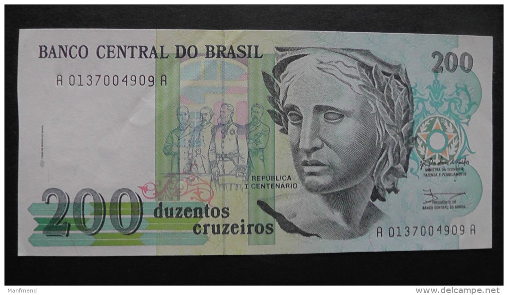 Brazil - 200 Cruzados - 1992 - P 229 - XF - Look Scans - Brasilien