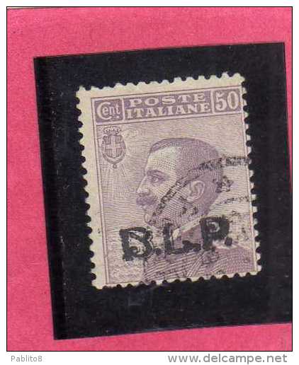 ITALY KINGDOM ITALIA REGNO BLP 1922 1923 CENT. 50 II TIPO USATO USED OBLITERE' - Timbres Pour Envel. Publicitaires (BLP)