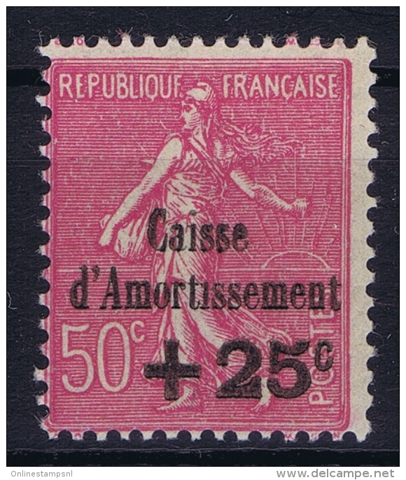 France 1929 Yvert 254a Sans Point Sur Le I De A'mortissement  MNH/** /neuf - 1927-31 Caisse D'Amortissement