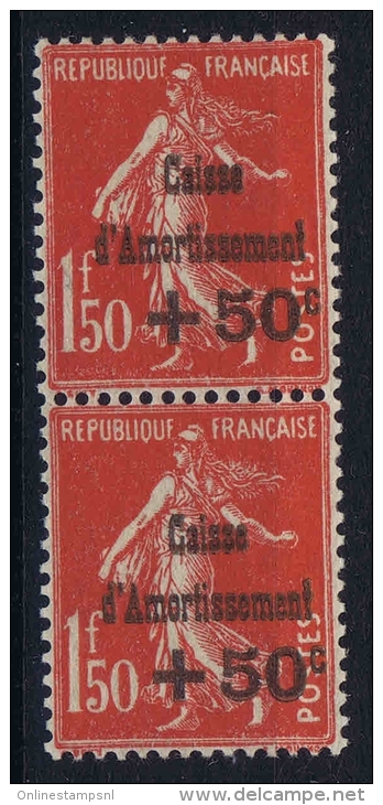 France 1931 Yvert  277 Paire   MNH/** /neuf - 1927-31 Caisse D'Amortissement