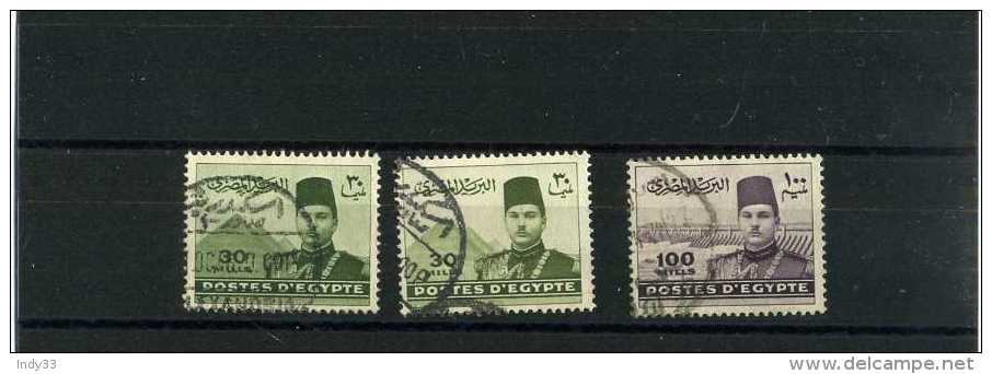- EGYPTE 1922/53  . TIMBRES DE 1939/45 . OBLITERES . - Usados