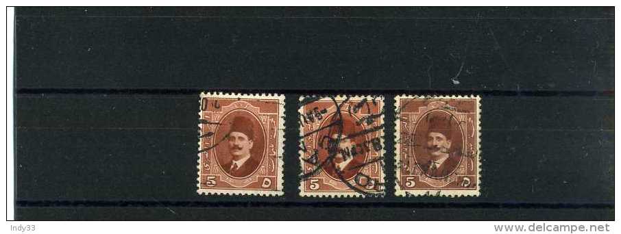 - EGYPTE 1922/53 . TIMBRES DE 1923/24 . OBLITERES . - Usados