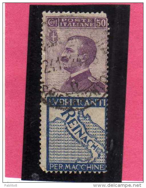 ITALIA REGNO ITALY KINGDOM 1824 - 1925 PUBBLICITARI REINACH CENT. 50  TIMBRATO USED - Pubblicitari