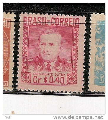 Brazil ** & Presidente, Militar Eurico Dutra  1950  (459) - Neufs