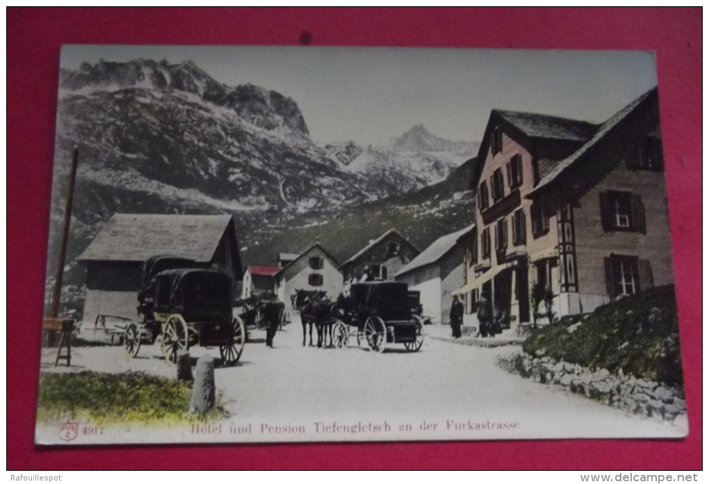 Cp  Hotel Und Pension Tiefengletsch An Der Furkastrasse - Sion