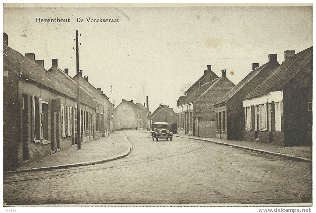 Herenthout - De Vonckestraat - Oldtimer -1939 ( Verso Zien ) - Herenthout