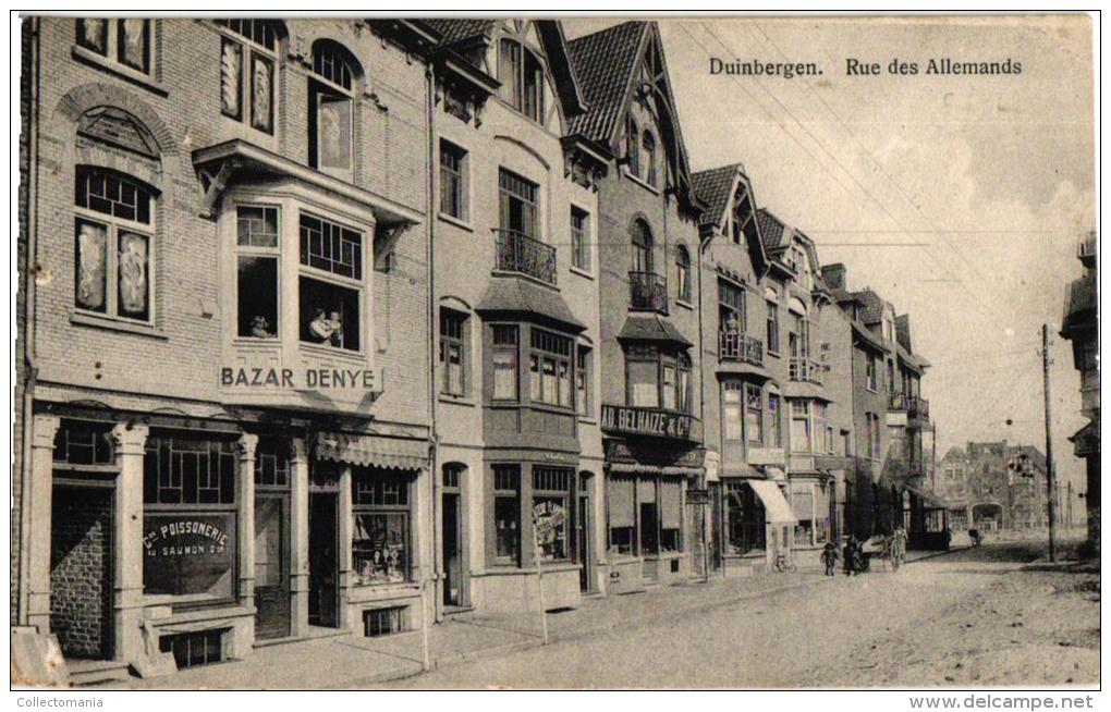 Duinbergen 3 CPA Rue Des Allemands Delhaize Bazar Denye '14   Hôtel Station Du Vicinal    Station - Other & Unclassified