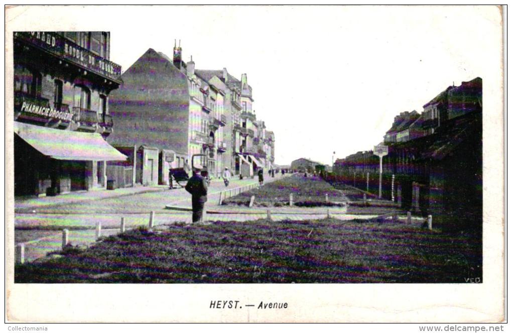 Heist   3 CPA  Avenue Gr Hôtel Du Phare       Oude Molen       Visserskapel 1905 - Heist