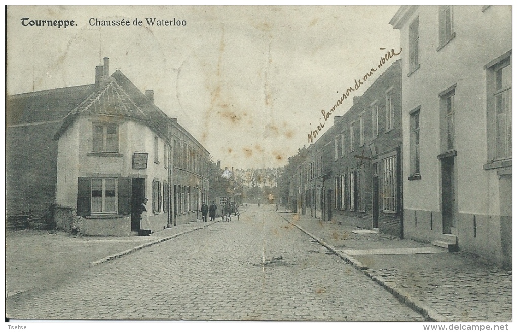 Dworp / Tourneppe - Chaussée De Waterloo - 1914 ( Verso Zien ) - Beersel