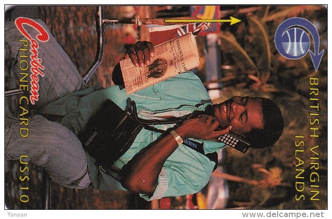 British Virgin Islands, BVI-3B, Man At Phone,  2 Scans.   3CBVB - Virgin Islands