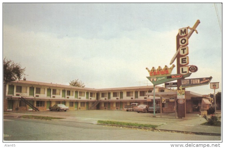 Portland Oregon, Crown Motel, Lodging, Auto, C1960s/70s Vintage Postcard - Portland