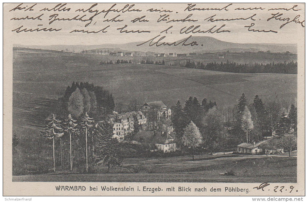 AK Warmbad Bei Wolkenstein Blick Pöhlberg Erzgebirge Bei Wiesenbad  Zschopau Annaberg Marienberg Wiesa Scharfenstein - Wolkenstein