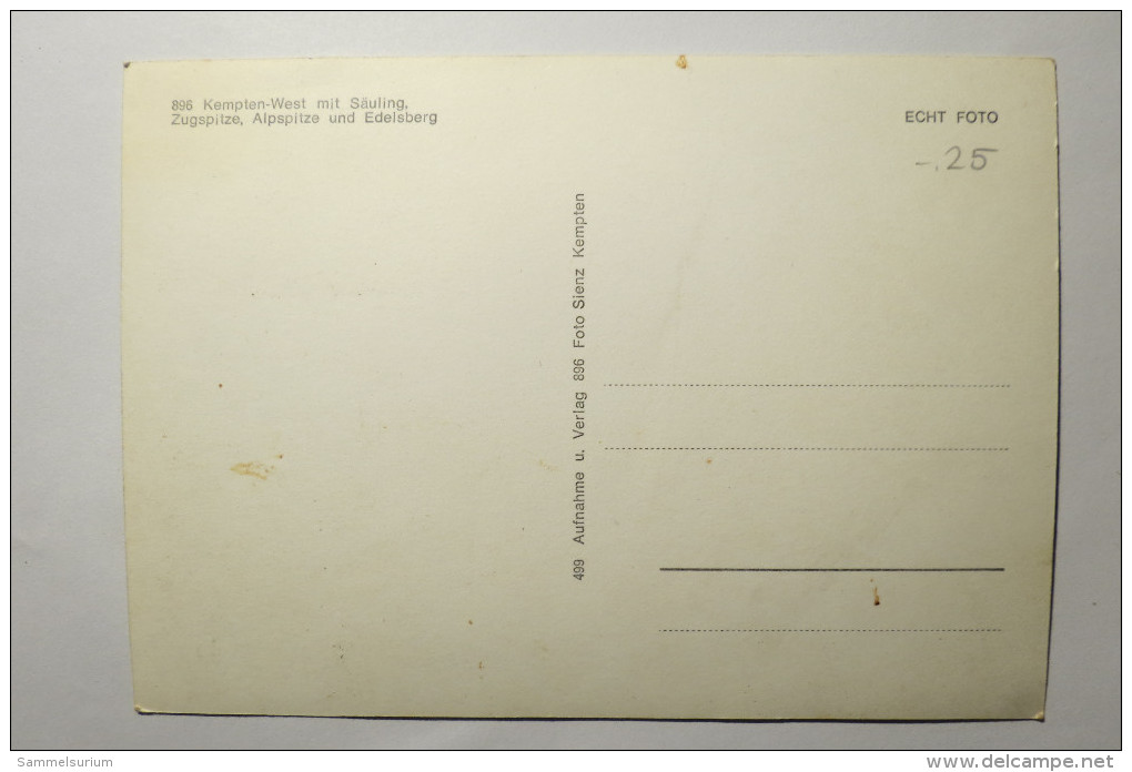 (5/5/11) AK "Kempten-West" Mit Säuling, Zugspitze, Alpspitze Und Edelsberg - Kempten